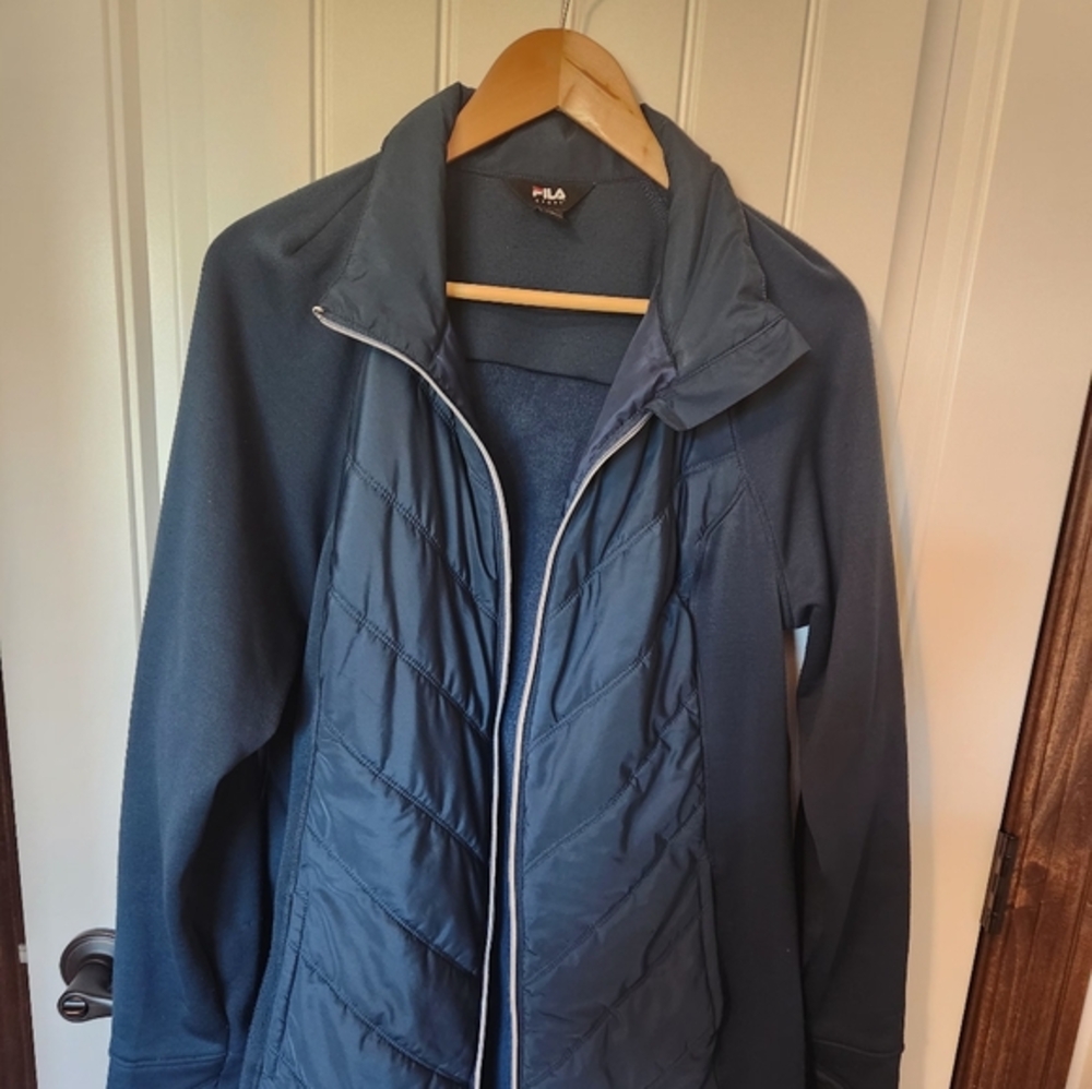 Fila Sport Mixed Media long jacket, XXL,  Jade Green